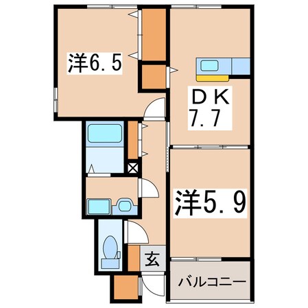 ドリーム２１Aの物件間取画像